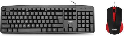 Foxin 102 Plus Wired Keyboard + Classy Wired Optical Mouse Combo Set