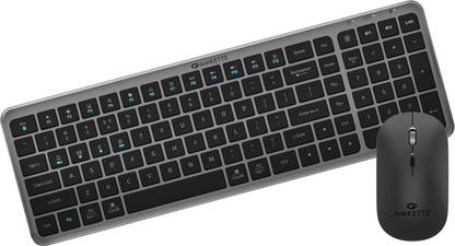 AMKETTE Wi-Key Max Rechargeable Wireless Keyboard and Mouse Combo Set