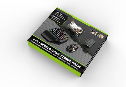 DWH Bluetooth Gaming Keyboard Mouse Converter For Smartphone 4 in 1 Game Combo set Combo Set Designed for Gaming