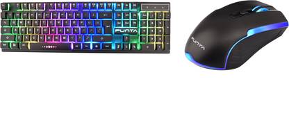 Punta Gaming Wired Keyboard Mouse Combo LED Multicolor Lights Laptop/PC/XBOX/PS4/MAC Combo Set Designed for Gaming
