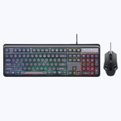 ZEBRONICS ZEB-COMBAT USB Multimedia with Multicolour LED Keyboard & Mouse Combo Set