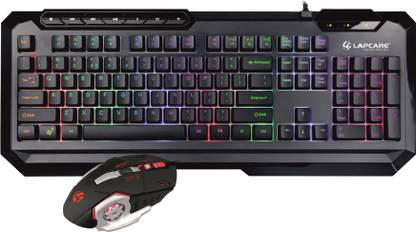 LAPCARE LGC-003 RGB Rainbow Gaming Keyboard and Mouse Combo Set Designed for Gaming