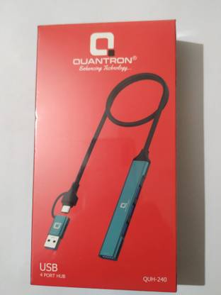 Quantron QUH-240, 4 PORT USB HUB, Combo Set Designed for Gaming