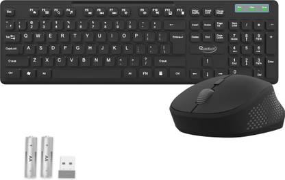 QUANTUM Wireless Keyboard and Mouse with Silent Keys, 12 months* battery(included) Combo Set