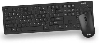 Koaty Core CW125 Multimedia Wireless Keyboard & Mouse, Soft Typing, Full Size Combo Set