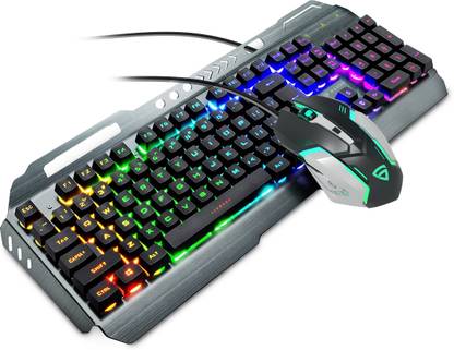RAEGR RapidGear X70 Gaming Keyboard & Mouse Set | Made of Aluminium Body Combo Set Designed for Gaming