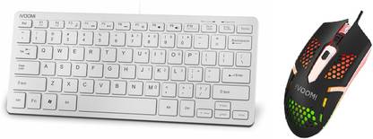 iVoomi Venom Mini Wired Keyboard + Laser RGB Wired Mouse Combo Set
