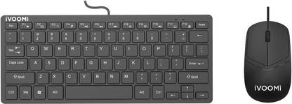 आईवूमी Venom Mini Wired Keyboard + Bold Wired Mouse कॉम्बो सेट