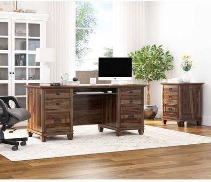 Mamata Wood Decor Computer table, study table, table sheesham wood (Pre-assembled -Free Standing) Solid Wood Computer Desk