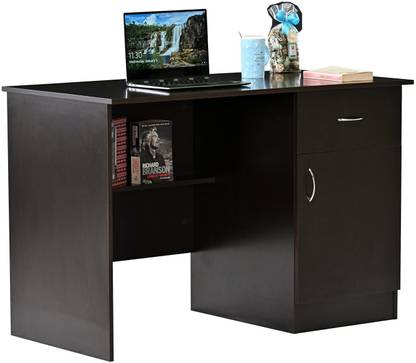 Woodlore WoodLore Engineered Wood Office Table Finish Color - Dark Wenge, DIY Engineered Wood Computer Desk