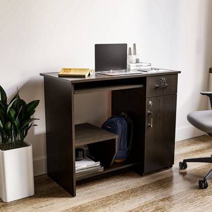 neuspace Buker Computer Table with Shelf, Laptop Table Large Size, Engineered Wood Computer Desk