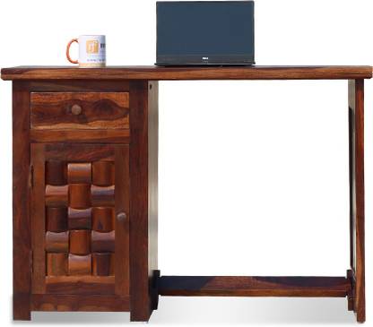 ROYAL FINISH Nivora design Both Side,1 drawer,1 cabinet,Premium Polish,Matte Finished Solid Wood Computer Desk