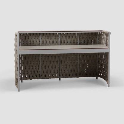 Mymigos Reception Table Solid sheesham Iron/Rope Computer Table Metal Computer Desk