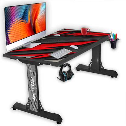 Iceberg XTREME PRO THEME PRINTED DESK, Work & Study-Desk (BLACK) - CT 05 Engineered Wood Computer Desk