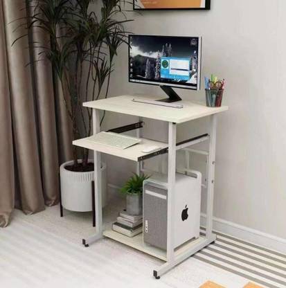 Amazing Computer table/Study Table with Keyboard Tray and CPU shelf, Beige colour, Engineered Wood Computer Desk