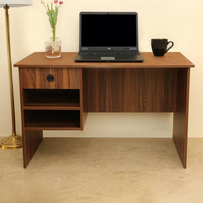 lussomobily lussomobily Computer Desk with Drawer and Shelves Laptop Study Table Engineered Wood Computer Desk