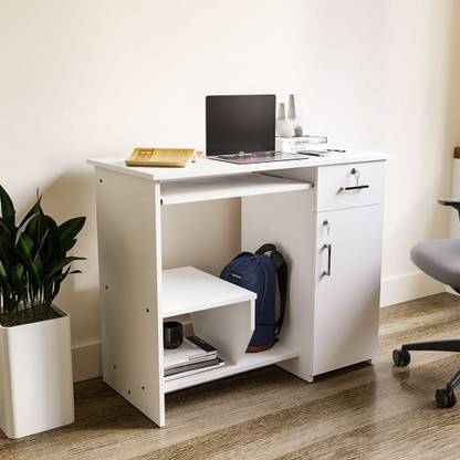 neuspace Buker Computer Table with Shelf, Laptop Table Large Size, Engineered Wood Computer Desk