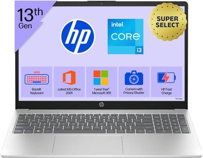 HP Laptop Intel Core i3 13th Gen 1315U - (8 GB/512 GB SSD/Windows 11 Home) 15 -fd0129TU / fd0186TU / 15-fd0568TU Thin and Light Laptop