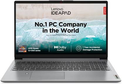 Lenovo IdeaPad Slim 1 AMD Ryzen 5 Quad Core 7520U - (8 GB/512 GB SSD/Windows 11 Home) 15AMN7 Thin and Light Laptop