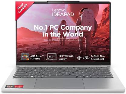 Lenovo IdeaPad Slim 5 WUXGA IPS AMD Ryzen 5 Hexa Core 7535HS - (16 GB/512 GB SSD/Windows 11 Home) 13ARP10 Thin and Light Laptop