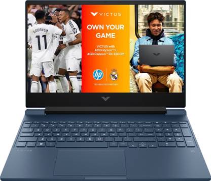 HP Victus gaming AMD Ryzen 5 Hexa Core 5600H - (8 GB/512 GB SSD/Windows 11 Home/4 GB Graphics/AMD Radeon RX 6500M/60 Hz) 15-fb0147AX Gaming Laptop