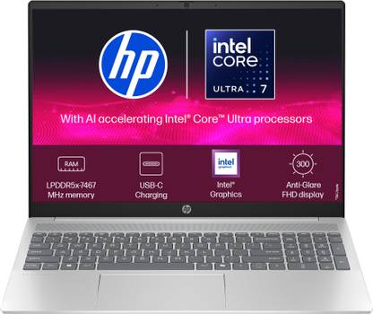HP Pavilion AI PC Intel Core Ultra 7 155U - (16 GB/512 GB SSD/Windows 11 Home) 16-af0028TU Thin and Light Laptop
