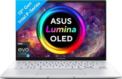 ASUS Zenbook 14 OLED (2023) Intel EVO P-Series Intel Core i7 13th Gen 1360P – (16 GB/512 GB SSD/Windows 11 Home) UX3402VA-KM742WS Thin and Light Laptop  (14 Inch, Foggy Silver, 1.39 kg, With MS Office)
