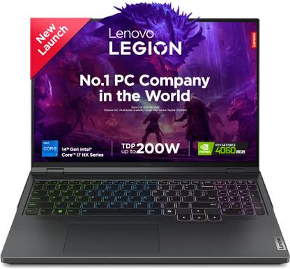 Lenovo Legion Pro 5 Intel Core i7 14th Gen 14650HX - (16 GB/1 TB SSD/Windows 11 Home/8 GB Graphics/NVIDIA GeForce RTX 4060) 16IRX9 Gaming Laptop