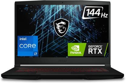 MSI GF63 Intel Core i7 11th Gen 11800H - (8 GB/512 GB SSD/Windows 11 Home/4 GB Graphics/NVIDIA GeForce RTX 3050/144 Hz) GF63 Thin 11UC-866IN Gaming Laptop