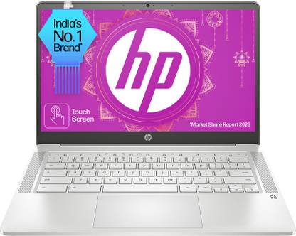 HP intel Intel Celeron Dual Core N4500 – (4 GB/64 GB EMMC Storage/Chrome OS) 14a- na1004TU Chromebook  (14 Inch, Mineral Silver, 1.46 kg) at Rs. 20990