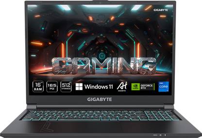 GIGABYTE G Series Intel Core i7 13th Gen - (16 GB/512 GB SSD/Windows 11 Home/8 GB Graphics/NVIDIA GeForce RTX NVIDIA® GeForce RTX™ 4060/165 Hz) G6 KF-H3IN893KH Gaming Laptop
