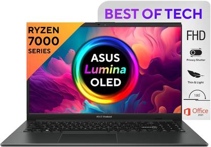 ASUS Vivobook GO 15 OLED AMD Ryzen 5 Quad Core 7520U - (16 GB/512 GB SSD/Windows 11 Home) E1504FAB-LK549WS Thin and Light Laptop