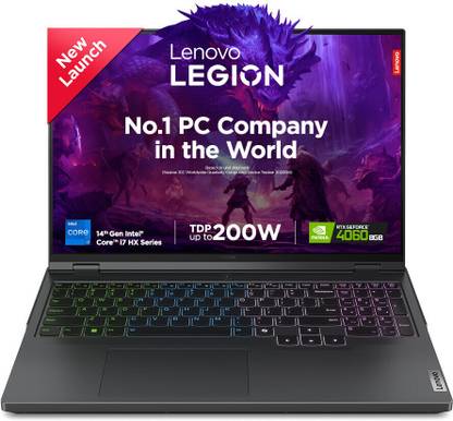 Lenovo Legion Pro 5 Intel Core i7 14th Gen 14650HX - (16 GB/1 TB SSD/Windows 11 Home/8 GB Graphics/NVIDIA GeForce RTX 4060) 16IRX9 Gaming Laptop
