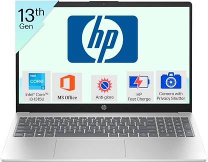 HP 15s Intel Core i3 13th Gen 1315U - (8 GB/512 GB SSD/Windows 11 Home) 15-fd0006TU / 15-fd0569TU Thin and Light Laptop