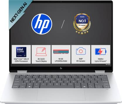 HP HP OmniBook X Flip (Previously Envy) Intel Core Ultra 5 226V - (16 GB/512 GB SSD/Windows 11 Home/8 GB Graphics) 14-fm0058TU 2 in 1 Laptop