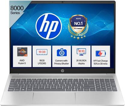 HP Pavilion MSO 2021 AMD Ryzen 5 Hexa Core 8540U - (16 GB/512 GB SSD/Windows 11 Home) 16-ag0019AU Thin and Light Laptop