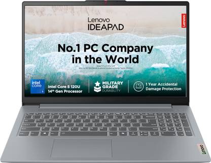 Lenovo IdeaPad Slim 3 Intel Core 5 120U - (16 GB/512 GB SSD/Windows 11 Home) 15IRU9 Thin and Light Laptop