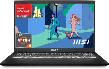 MSI AMD Ryzen 5 Hexa Core 7530U - (8 GB/512 GB SSD/Windows 11 Home) Modern 15 B7M-428IN Business Laptop  (15 Inch, Black, 1.75 Kg, With MS Office)