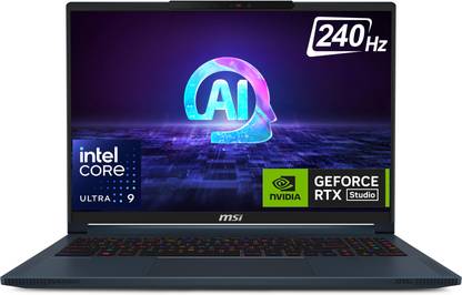 MSI Stealth 16 AI Studio Intel Core Ultra 9 185H - (32 GB/2 TB SSD/Windows 11 Home/8 GB Graphics/NVIDIA GeForce RTX 4070) Stealth 16 AI Studio A1VGG-057IN Gaming Laptop