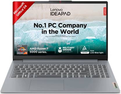 Lenovo IdeaPad Slim 3 15ABR8 AMD Ryzen 7 Octa Core 5825U - (16 GB/512 GB SSD/Windows 11 Home) 15ABR8 Thin and Light Laptop