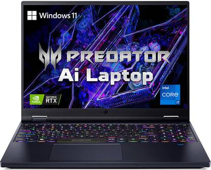 Acer Predator Helios 16 Intel Core i7 14th Gen 14700HX - (16 GB/1 TB SSD/Windows 11 Home/8 GB Graphics/NVIDIA GeForce RTX 4070) PH16-72 Gaming Laptop