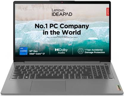 Lenovo IdeaPad Slim 3 Intel Core i7 12th Gen 1255U - (16 GB/512 GB SSD/Windows 11 Home) 15IAU7 Thin and Light Laptop