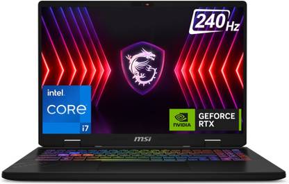 MSI Crosshair 16 HX Intel Core i7 14th Gen 14700HX - (32 GB/1 TB SSD/Windows 11 Home/8 GB Graphics/NVIDIA GeForce RTX 4070/240 Hz) Crosshair 16 HX D14VGKG-205IN Gaming Laptop