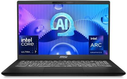 MSI Modern 15 H AI Intel Core Ultra 7 155H - (16 GB/512 GB SSD/Windows 11 Home) Modern 15 H AI C1MG-046IN Thin and Light Laptop