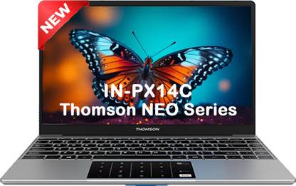 Thomson Neo Metallic with Numeric Touch Pad Intel Celeron Dual Core N4020 - (4 GB/128 GB SSD/Windows 11 Home) IN-PX14C Thin and Light Laptop