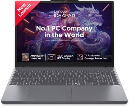 Lenovo IdeaPad Slim 3 AMD Ryzen 7 Octa Core 8840H Office 2024 and Backlit Keyboard AMD Ryzen 7 Octa Core 8840HS - (24 GB/1 TB SSD/Windows 11 Home) 15AHP10 Thin and Light Laptop