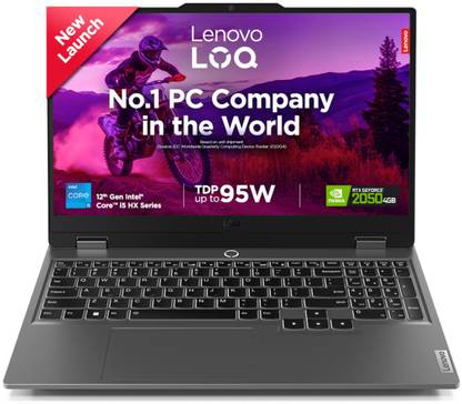 Lenovo LOQ Intel Core i5 12th Gen 12450HX - (12 GB/512 GB SSD/Windows 11 Home/4 GB Graphics/NVIDIA GeForce RTX 2050) LOQ 15IAX9D1 Gaming Laptop