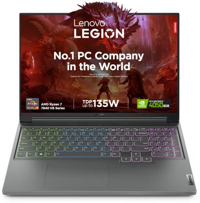 Lenovo Legion Slim 5 AI Powered AMD Ryzen 7 Octa Core 7840HS - (16 GB/512 GB SSD/Windows 11 Home/6 GB Graphics/NVIDIA GeForce RTX 4050) 16APH8 Gaming Laptop