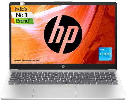 HP 15s (2023) Intel Core i3 13th Gen 1315U – (8 GB/512 GB SSD/Windows 11 Home) 15-fd0006TU Thin and Light Laptop  (15.6 Inch, Natural Silver, 1.75 Kg, With MS Office) at Rs. 43990