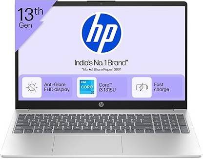 HP 15S Intel Core i3 13th Gen 1355U - (16 GB/512 GB SSD/Windows 11 Home) 15-fd0574TU Thin and Light Laptop